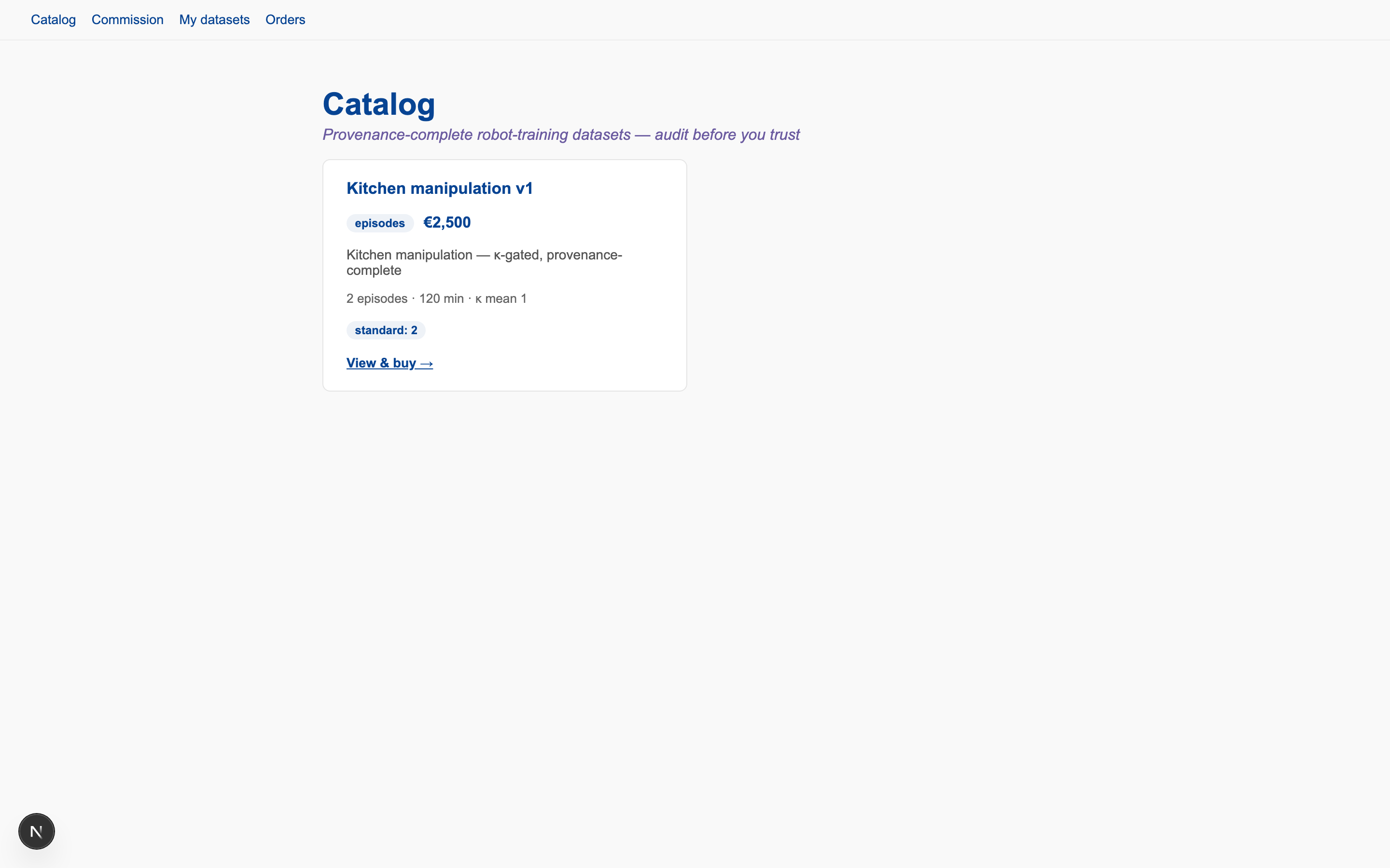 Aiscéal portal customer dataset catalog listing available datasets